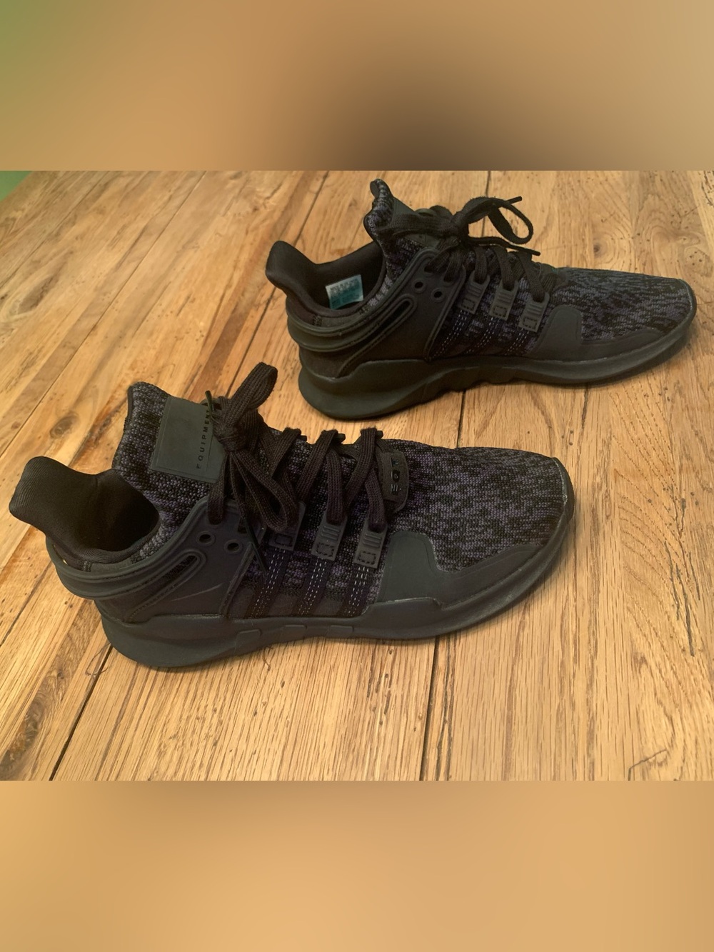 Aidas Black Knit Athletic Sneakers